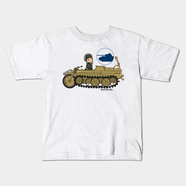 Panzerpicture Kettenkrad Kids T-Shirt by Panzerpicture